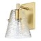 Z-Lite Analia Wall Sconce, 1-Light, 6.5 In.W x 7.5 In.L x 9.25 In.H, Modern Gold/Clear Ribbed 1101-1S-MGLD - alternate 6